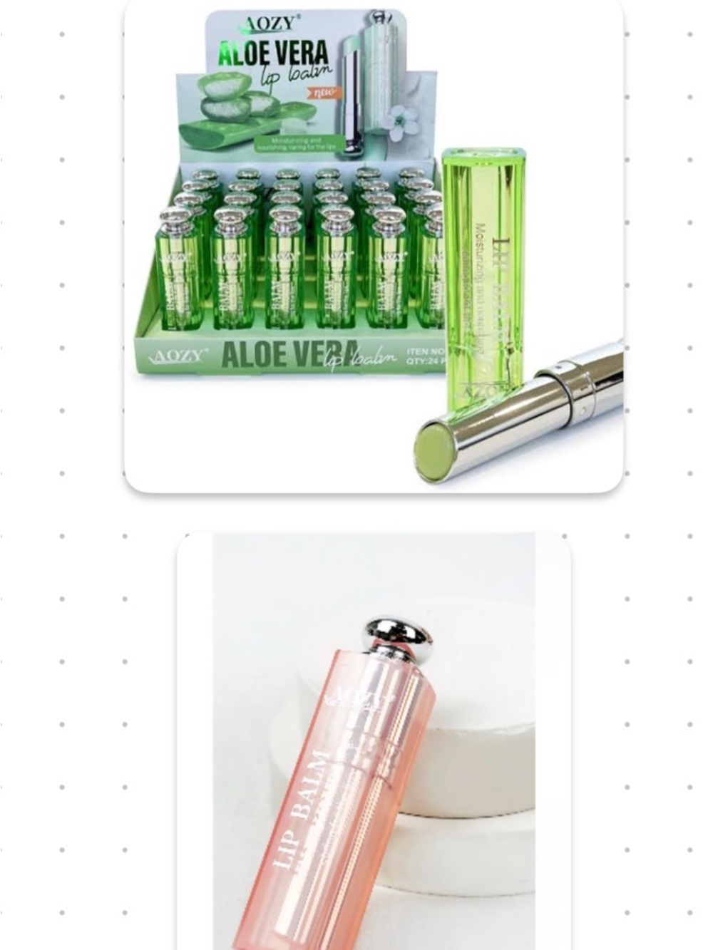Aloe Vera Hydrating Lip Balm - Your choice of 4 (mix)